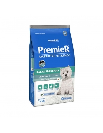 PremieR Ambientes Internos Cães Adultos Sabor Frango & Salmão 12 kg