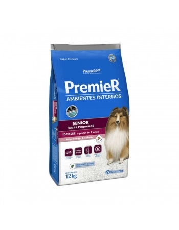 PremieR Ambientes Internos Senior Sabor Frango & Salmão – Cães 7 anos + 12KG