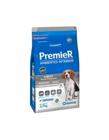 PremieR Ambientes Internos Light Cães Adultos Sabor Frango & Salmão 2,5KG