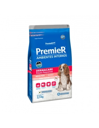 PremieR Ambientes Internos Dermacare – Cães Adultos Sabor Salmão 2,5 KG