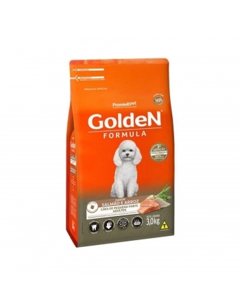 GoldeN Formula Cães Adultos Salmão & Arroz Porte Pequeno 3KG