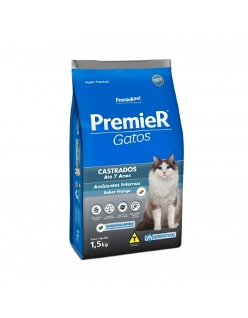 PREMIER GATOS CASTRADO 6 MESES A 6 ANOS FRANGO 1,5KG