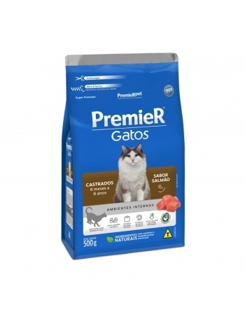 PREMIER GATOS CASTRADO 6 MESES A 6 ANOS SALMAO 0,500GR