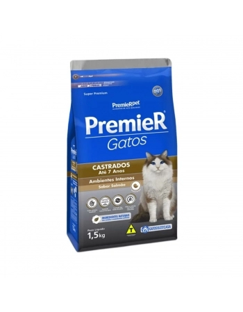 PremieR Gatos Castrados 6 meses a 6 anos – Salmão 1,5KG