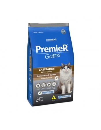 PREMIER GATOS CASTRADO 6 MESES A 6 ANOS SALMAO 7,5KG