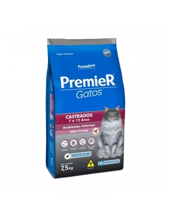 PREMIER GATOS CASTRADO 7 A 11 ANOS FRANGO 7,5KG