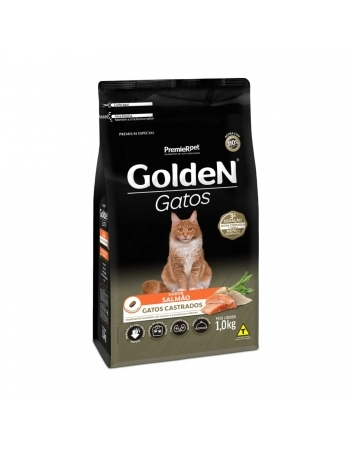 GoldeN Gatos Castrados Sabor Salmão 1KG