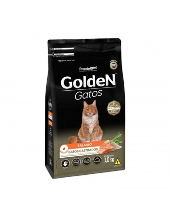 GoldeN Gatos Castrados Sabor Salmão 3KG