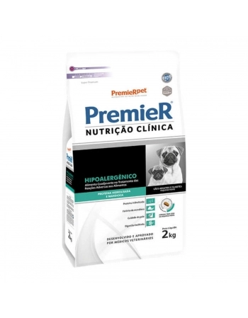 PremieR Nutrição Clínica Hipoalergênico Proteína Hidrolisada e Mandioca Cães Porte Pequeno 2KG