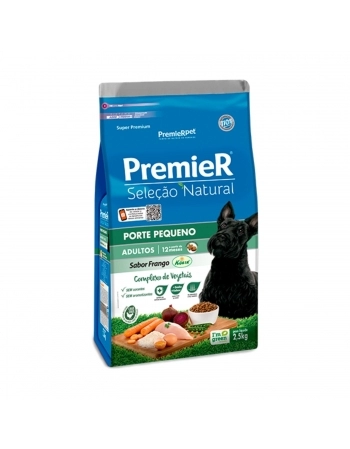 PremieR Seleção Natural Cães Adultos Raças Pequenas Sabor Frango 2,5KG