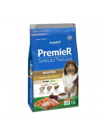 PremieR Seleção Natural Cães Adultos Sabor Frango 2,5KG