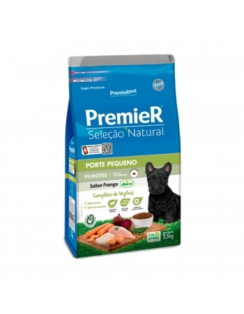 PremieR Seleção Natural Cães Filhotes Pequeno Porte Sabor Frango 2,5 KG