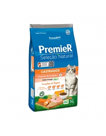 PremieR Seleção Natural Gatos Castrados 7,5KG