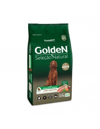 GoldeN Seleção Natural Cães Adultos Sabor Frango & Arroz 12 KG