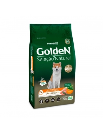GOLDEN SEL NAT CAES ADULTO ABOBORA 12KG