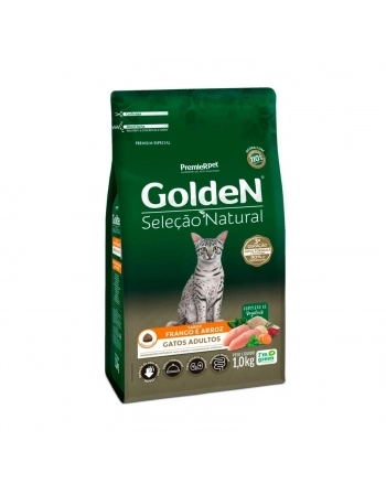 GoldeN Seleção Natural Gatos Adultos Sabor Frango & Arroz 1 KG