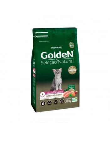 GoldeN Seleção Natural Gatos Filhotes Sabor Frango & Arroz 3 KG