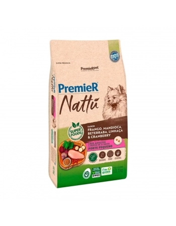 PremieR Nattu Cães Adultos Porte Pequeno sabor Mandioca 10,1KG