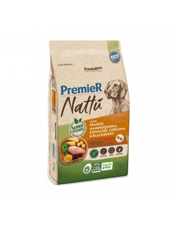 PremieR Nattu Cães Adultos sabor Mandioquinha 12KG