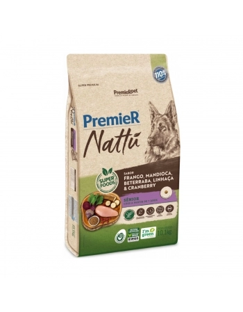 PremieR Nattu Cães Sênior sabor Mandioca 10,1KG
