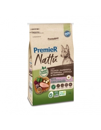 PremieR Nattu Cães Sênior Porte Pequeno sabor Mandioca 2,5 KG