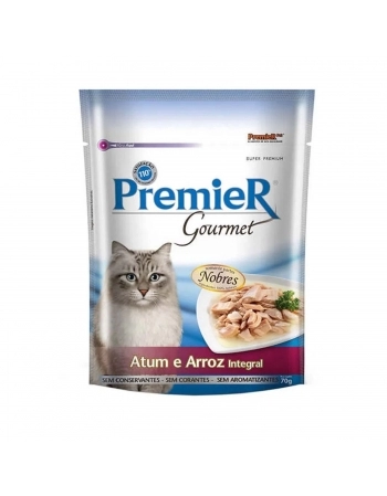 PremieR Gourmet Gatos Sabor Atum e Arroz Integral 70g