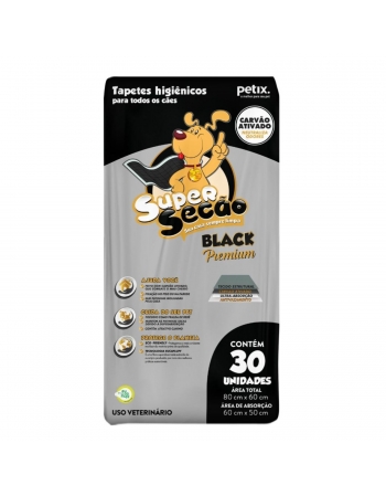 TAPETE HIGIENICO SUPER SECAO BLACK PREMIUM 30 UN