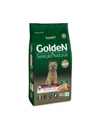 GoldeN Seleção Natural Cães Sênior Pequeno Sabor Frango & Arroz 3 KG