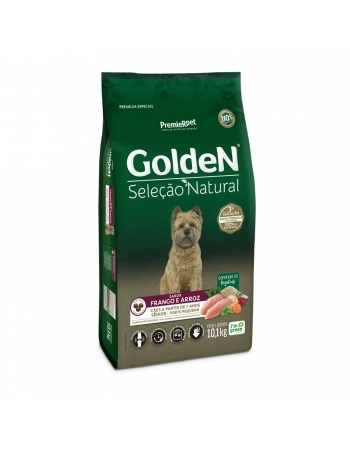 GoldeN Seleção Natural Cães Sênior Porte Pequeno Frango & Arroz 10 KG