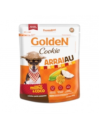 GoldeN Cookie Cães Adultos Porte Pequeno Milho & Coco “Arraiau” 350 G