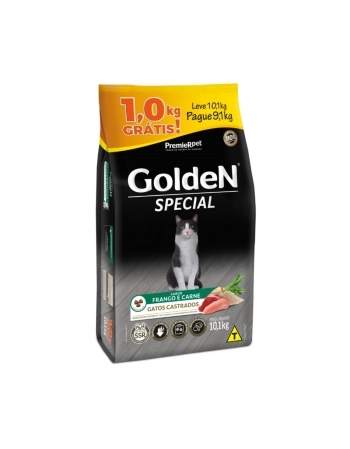 GOLDEN SPECIAL GATO CASTRADO LEVE 10,1 KG PAGUE 9,1KG