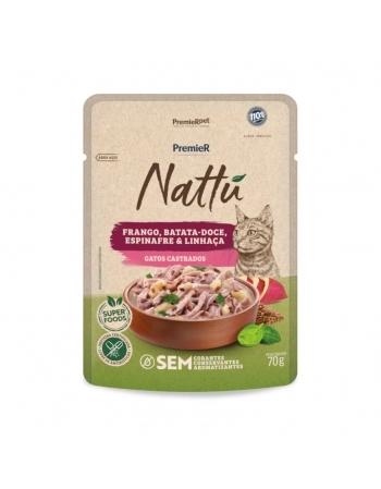 PREMIER GOURMET NATTU GATO CAST FRAN/BAT DOCE 70 GR