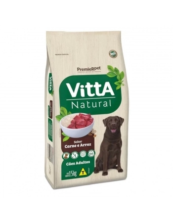 VITTA NATURAL ADULTO CARNE ARROZ 15KG