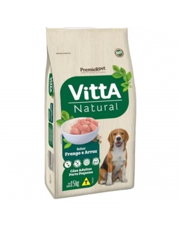 VITTA NATURAL CAES AD RAÇAS PEQ FRANGO 15 KG