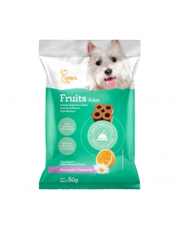 Snack Fruits Relax para Cães Adultos Sabor Maracujá e Camomila 60 G